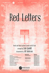 Red Letters SATB choral sheet music cover